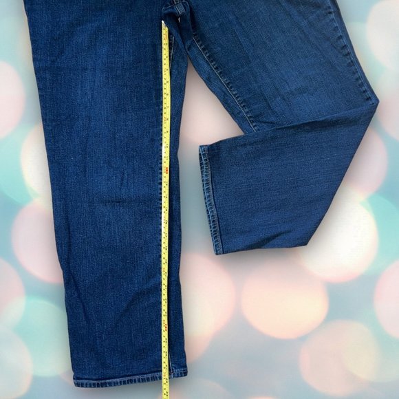 Land’s End Women’s Plus Size High Rise Denim Straight Jeans Size 22W - Picture 4 of 8